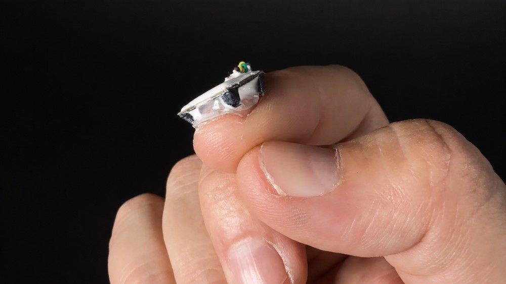 NailBender nail-based haptic device on a fingertip