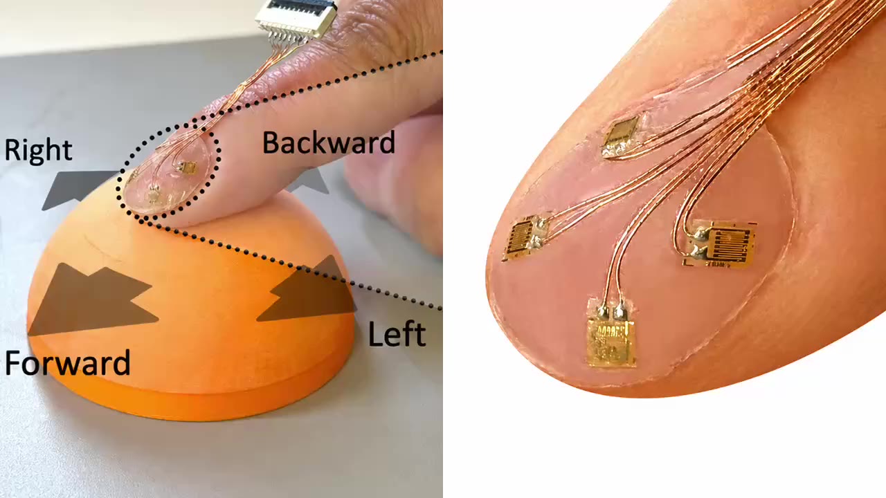 Strain2Force nail-based force sensor and live force measurements